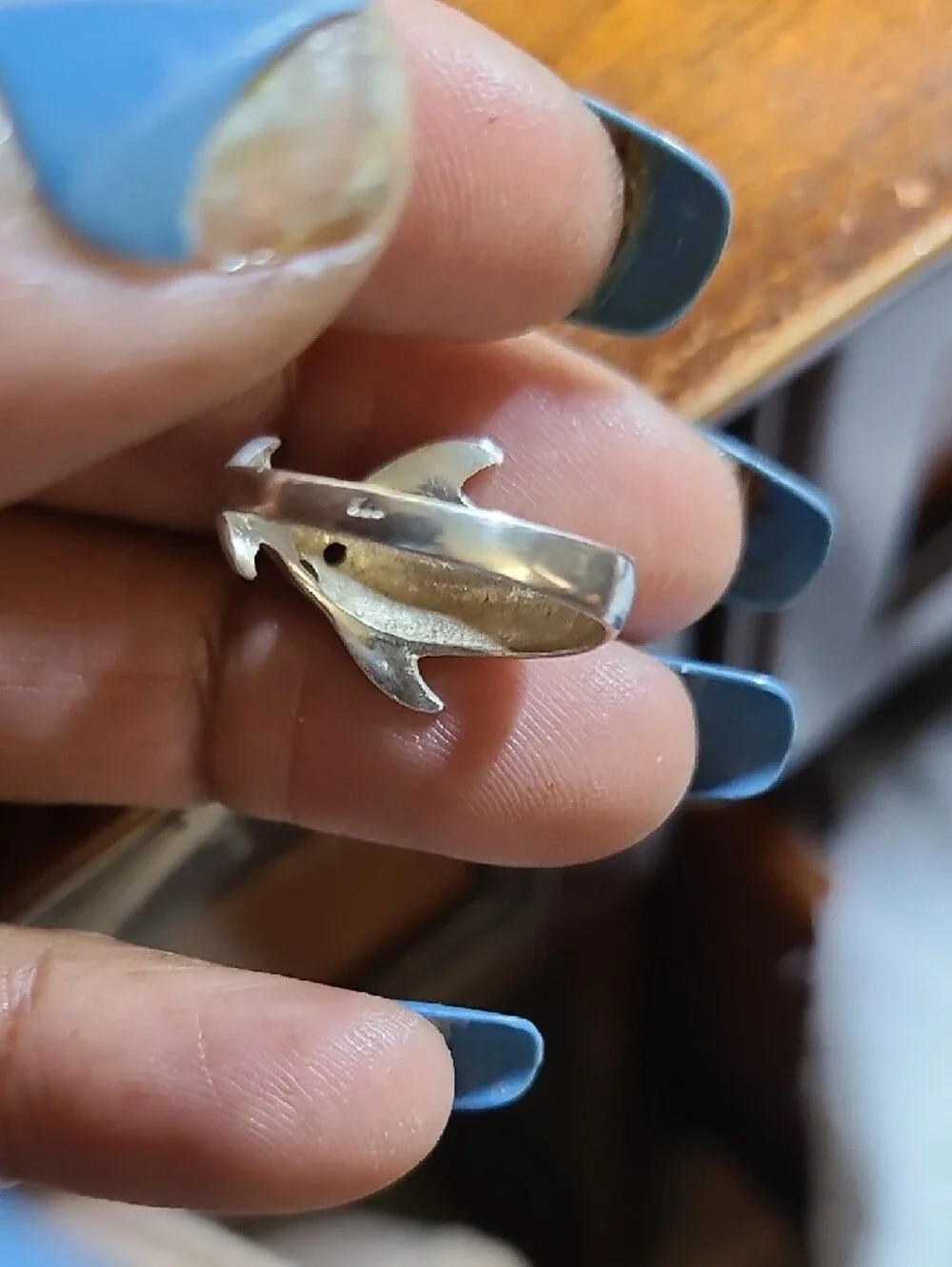 Sterling Silver Dolphin Fish Ring